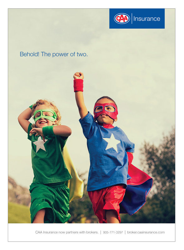 The Power of Two Superheroes by award-winning ad agency Barrett and Welsh shows 2 boys at play as superhero and sidekick.