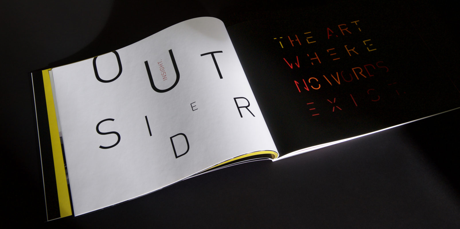 ThisAbility_outsider shows typographic art of the line "Outsiders. Insight."